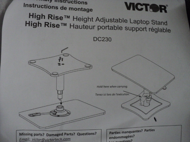 lot 118 image: Victor adjustable laptop stand...