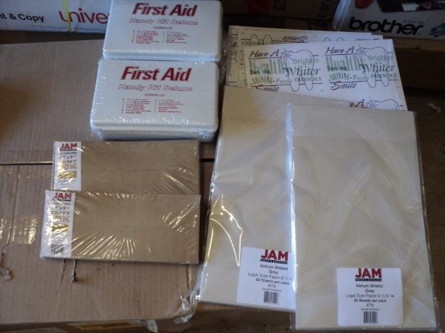 lot 185 image: First-Aid kits and various paper an...