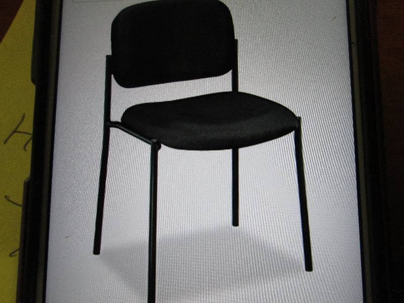 Armless Office Stacking Chair Black...