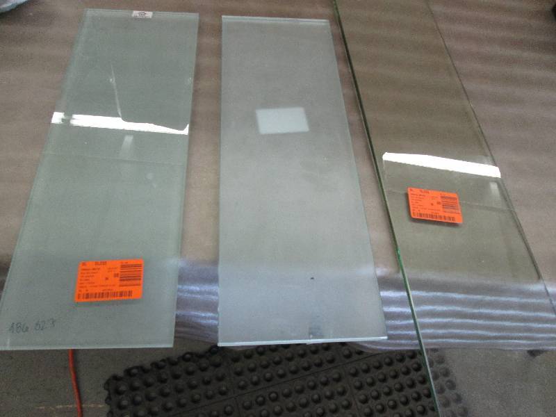 Lot of 3 Glass Shelving- 2 8x24 Opa...