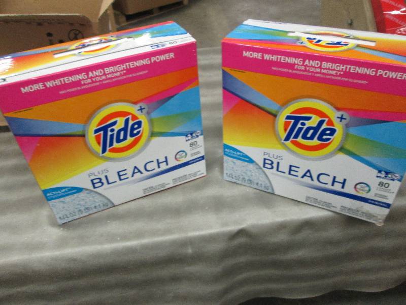 Lot of 2 Tide Plus Bleach Powder La...