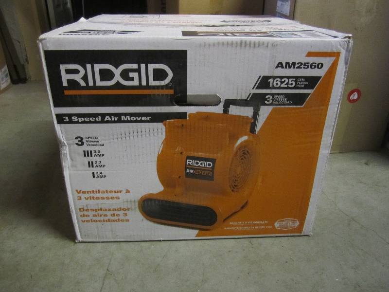 lot 1 image: Ridgid AM2560 3-Speed Air Mover Ope...