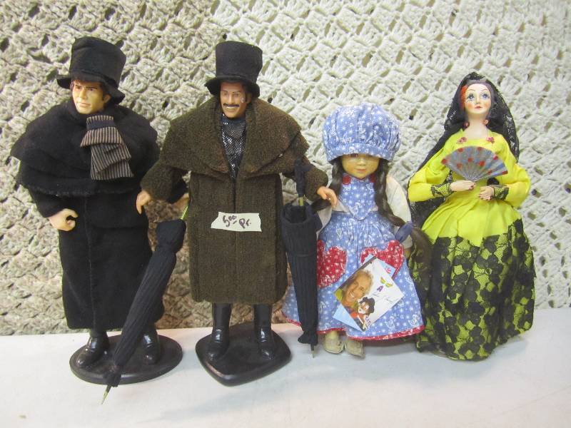 lot 49 image: Lot of 4 Dolls See Photos Tallest i...