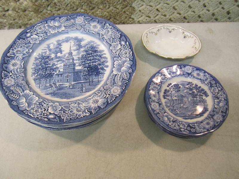 lot 63 image: Liberty Blue Dishes See photos.  RM...