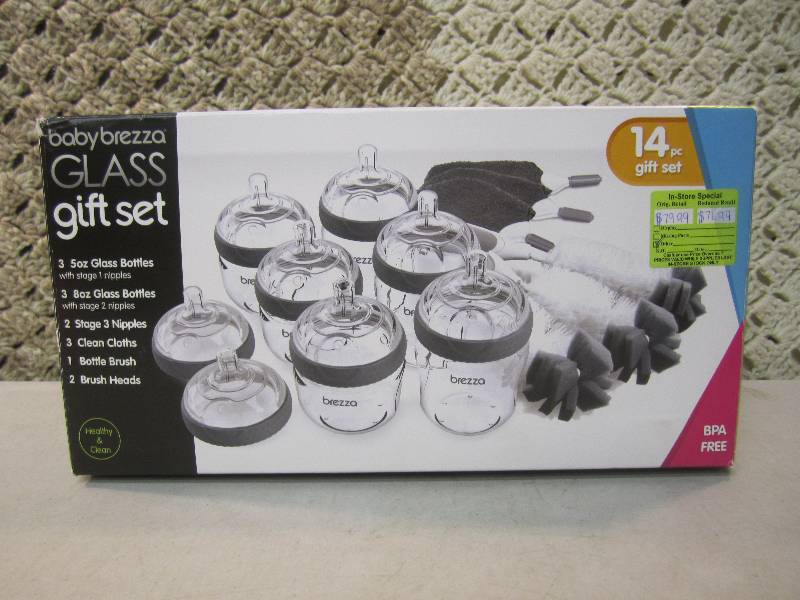 lot 77 image: 14pc Baby Brezza Glass Baby Bottle ...