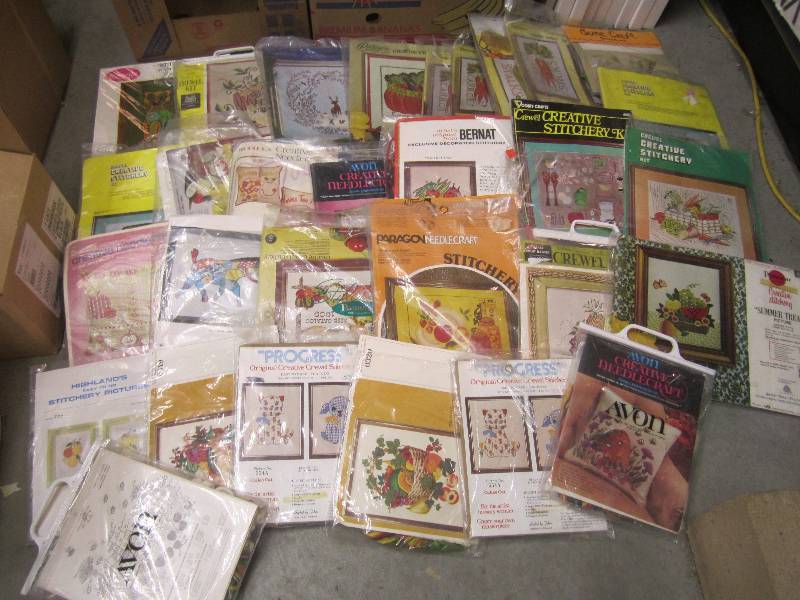 lot 87 image: Box Full of Needle Craft  A-4...