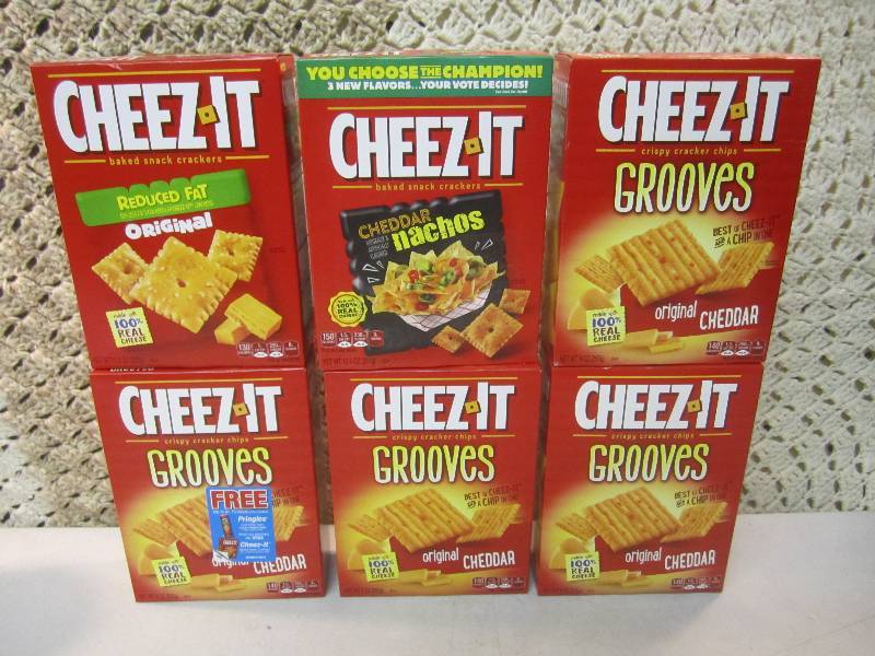 lot 93 image: 6 Boxes of Cheez-It Snack Crackers ...
