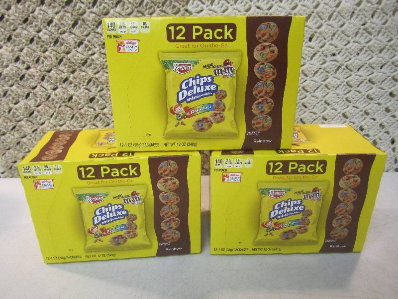 lot 95 image: 3 Boxes of Keebler Chips Deluxe Min...