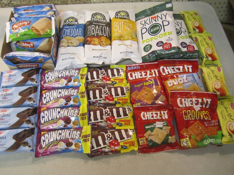 lot 115 image: Mixed Lot of Various Snacks and Can...
