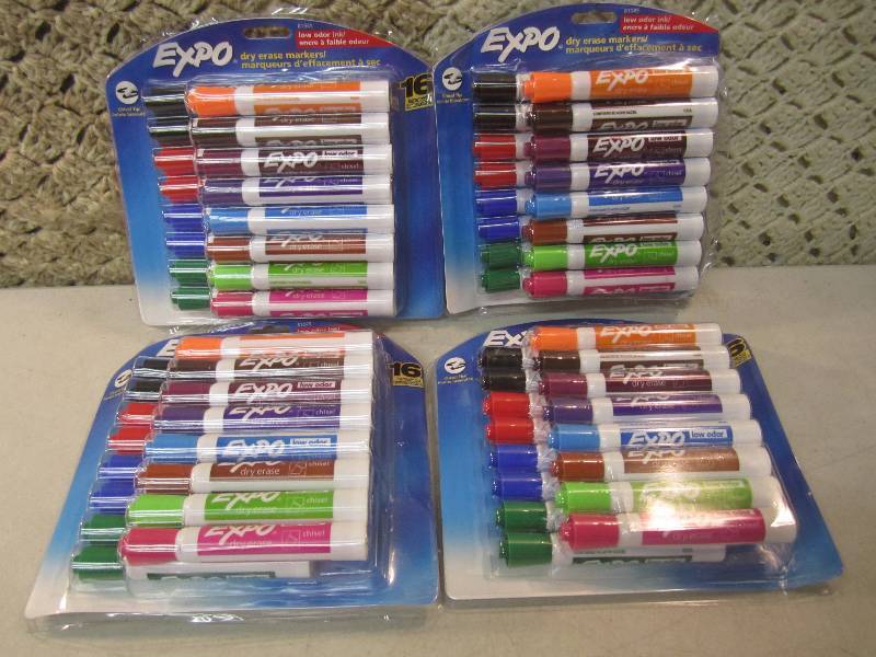lot 134 image: 4 - 16 packs of Expo Dry Erase Mark...