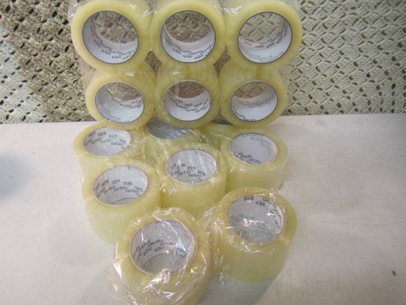 lot 163 image: 14 Rolls of Clear Box Sealing Tape ...