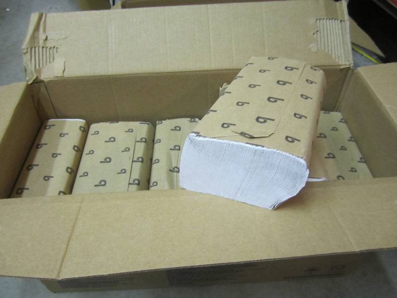 lot 167 image: Case of 2400 White Multi-Fold Towel...