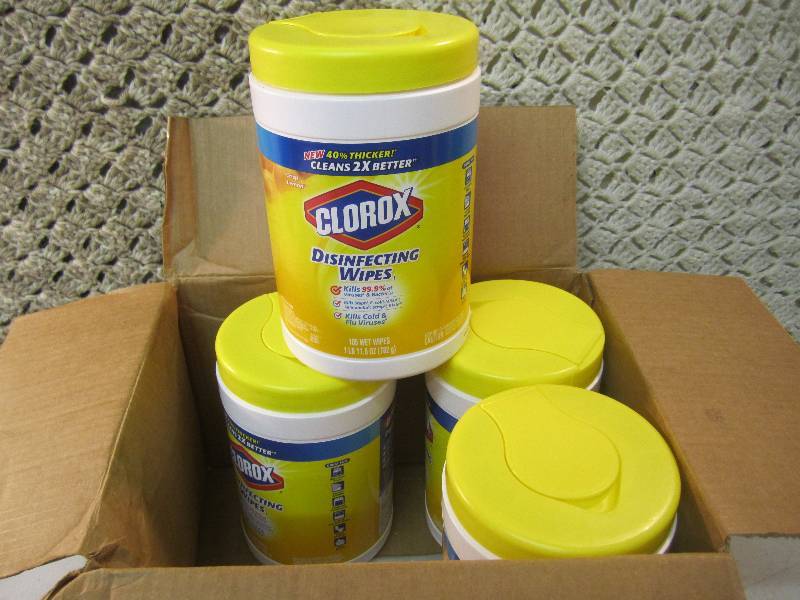 lot 179 image: Case of 4 Large Clorox Disinfecting...