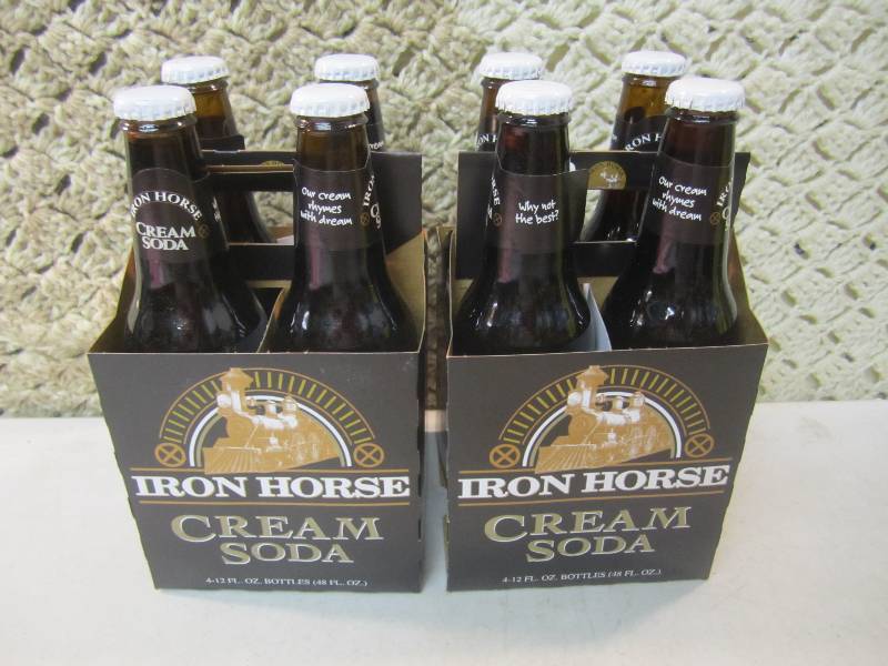 lot 203 image: 2 - 4 packs of Iron Horse Cream Sod...