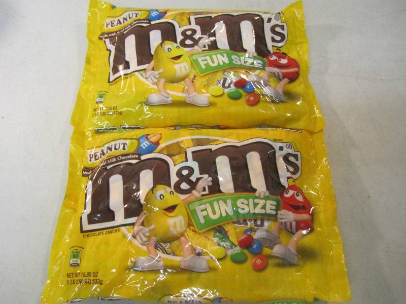 lot 209 image: 2 Big Bags of Fun Size Peanut M&Ms...