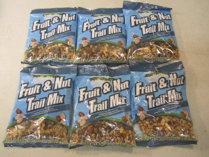 lot 226 image: 6 Bags of Fruit & Nuts Trail Mix Be...