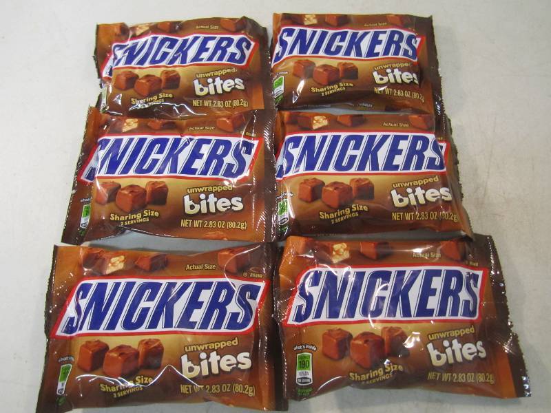 lot 246 image: 6 Bags of Snickers Bites Best by De...