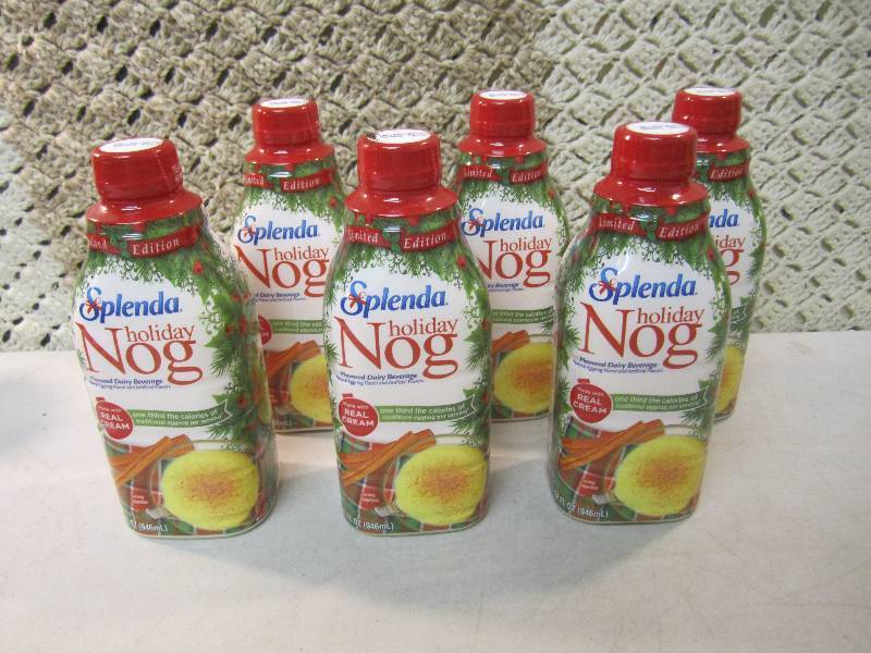 lot 250 image: 6 Bottles of Splenda Holiday Nog Be...