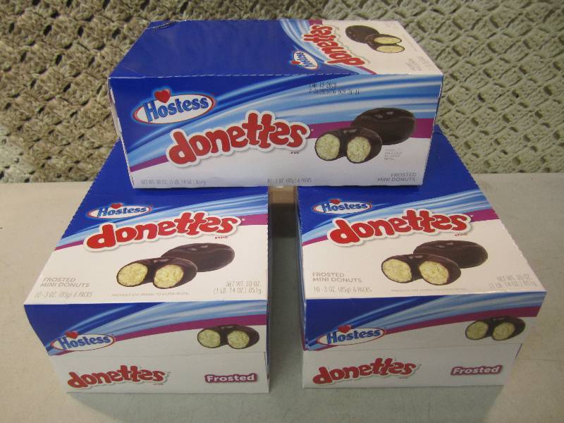 lot 267 image: 3 Boxes of Hostess Frosted Mini Don...