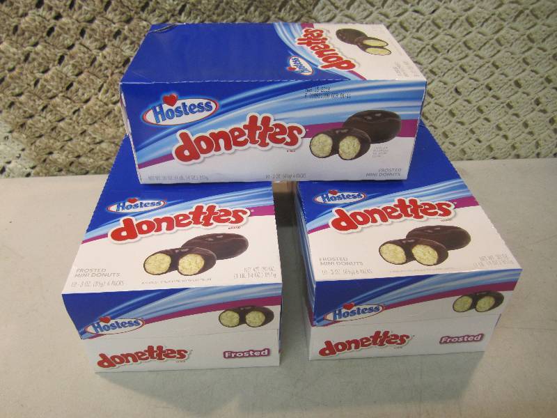 lot 268 image: 3 Boxes of Hostess Frosted Mini Don...