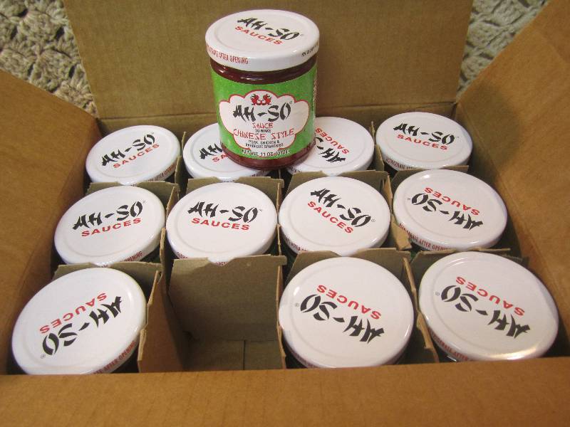 lot 291 image: Case of 12 Jars of Ah-So Sauce (Chi...