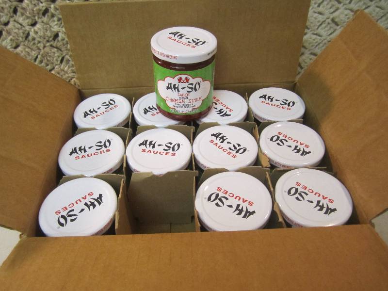 lot 293 image: Case of 12 Jars of Ah-So Sauce (Chi...