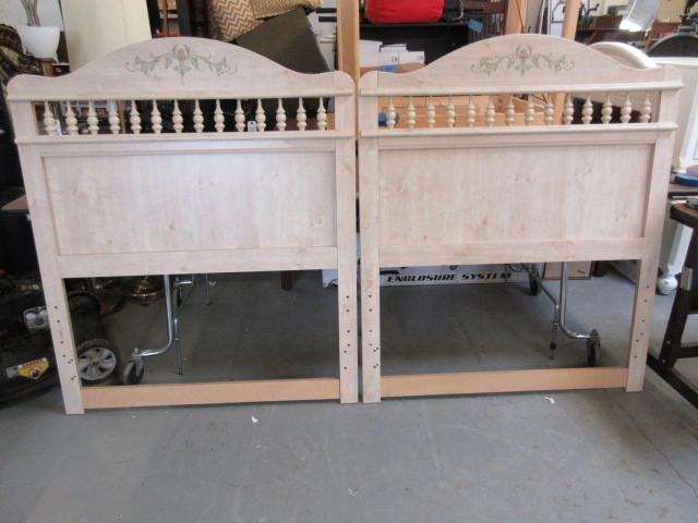 lot 967 image: TWIN BED HEADBOARDS