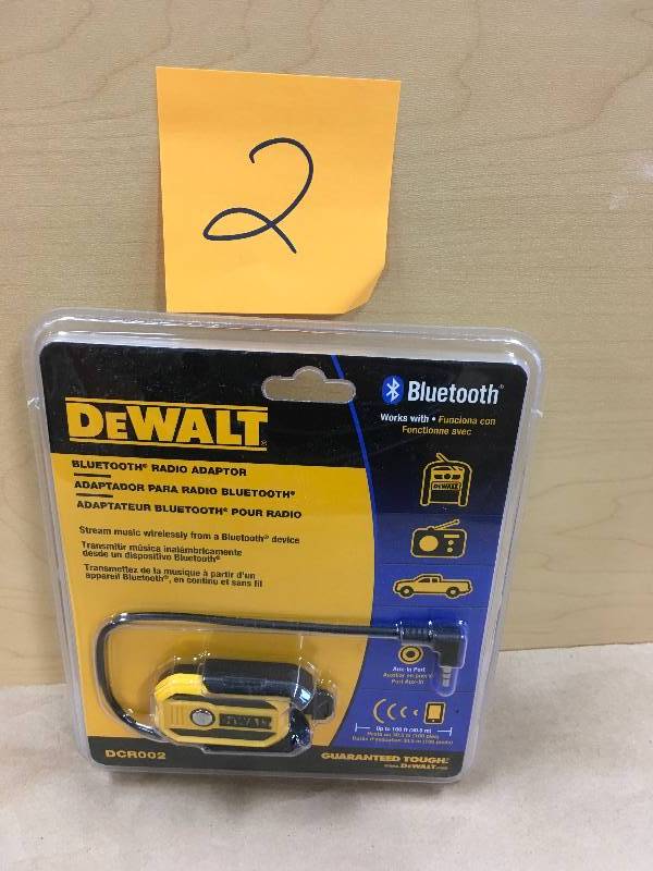 DeWalt Bluetooth Radio Adapter OPEN BOX NOT USED