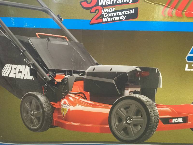 ECHO 21 in. 58-Volt Brushless Lithium-Ion Cordless Battery Walk Behind Push Lawn Mower - 4.0 Ah BatteryCharger Included