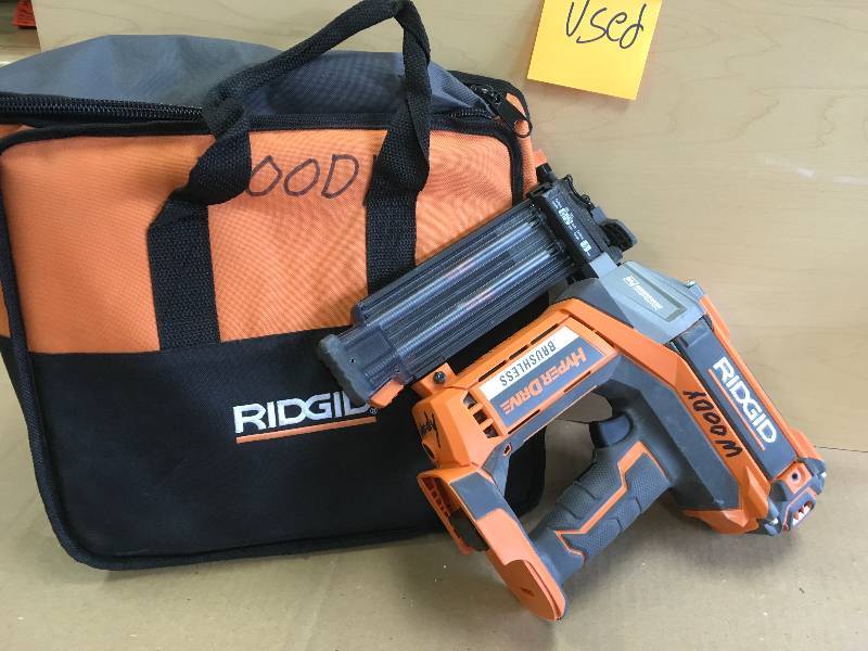 Ridgid HYPERDRIVE 18-Volt 18-Gauge 2-18 in. Brushless Brad Nailer in working conditions