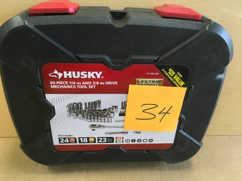 Husky Mechanics Tool Set (65-Piece) in working condition