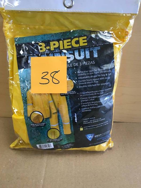 West Chester 2X-Large Yellow 3-Piece PVC Polyester Rain Suit