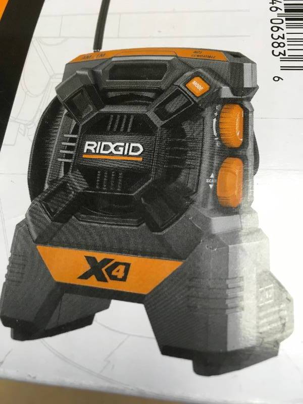 Ridgid X4 18-Volt Cordless Mini Radio (Tool Only) in working conditions