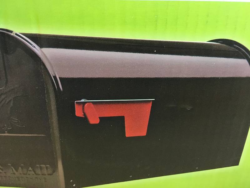 Gibraltar Elite Medium Galvanized Steel Post-Mount Mailbox in Black