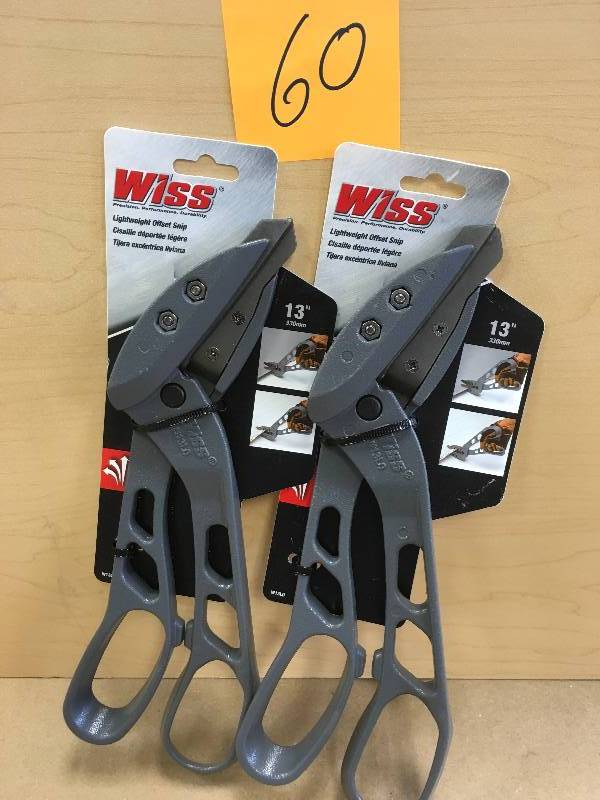 Wiss W13LO Offset Lightweight Snip 13 in L LargeWide Loops