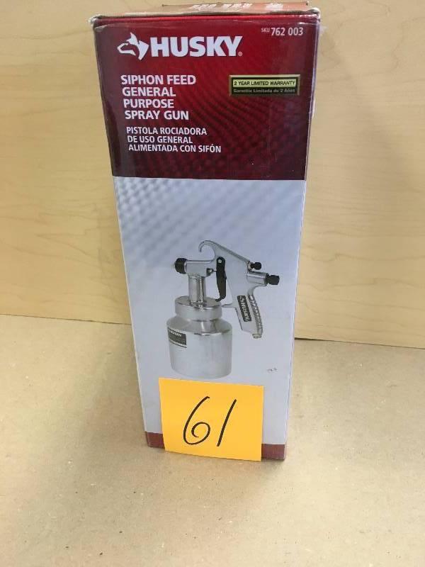 Husky Siphon Feed General Purpose Spray Gun a light damage in working condition
