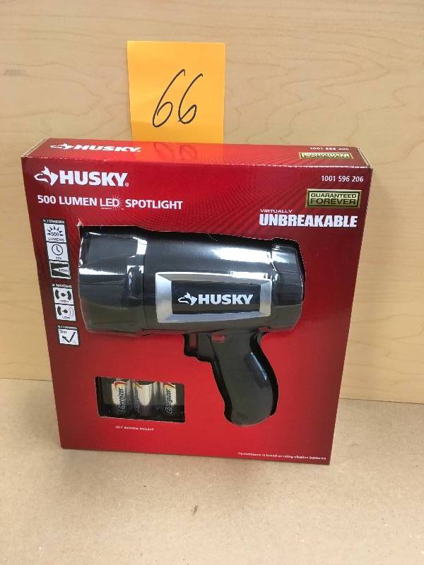 Husky 500 Lumen LED Long Range Handheld Spotlight __ Virtually Unbreakable