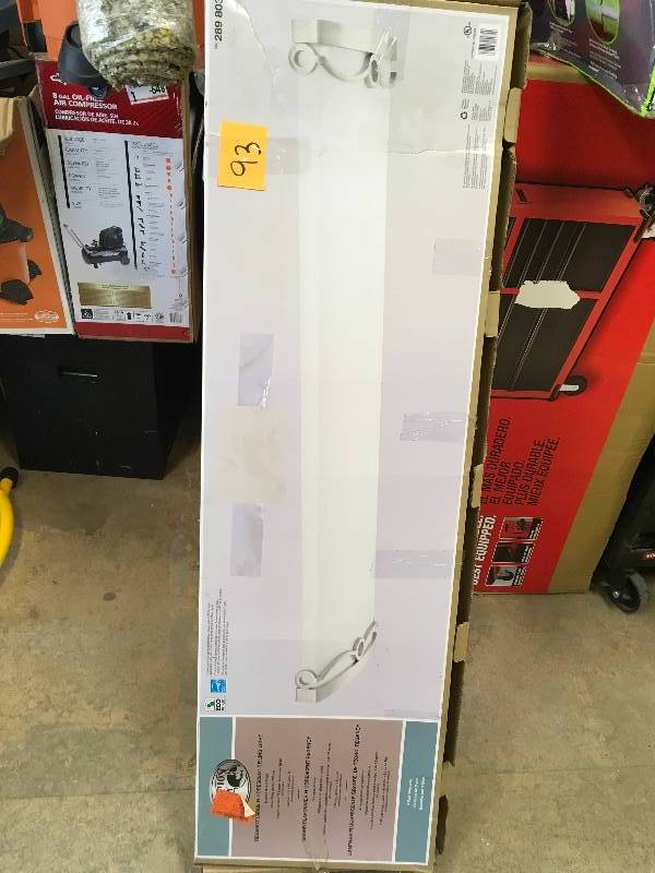 Hampton Bay Regency 4-Light Brushed Nickel T8 Fluorescent Ceiling Light not used
