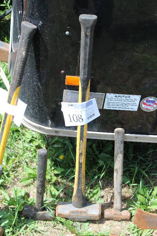 lot 108 image: Lot of (3) Maul, Sledgehammers
