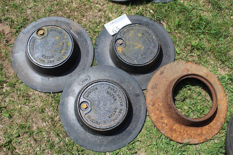 lot 65 image: Lot of (4) Water Meter Covers