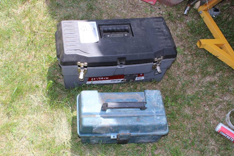 lot 85 image: Lot of (2) Tool Boxes w Misc Hand Tools, Hardware