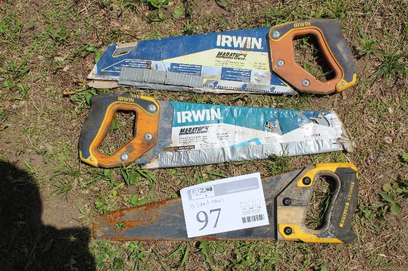 lot 97 image: Lot of (3) Hand Saws