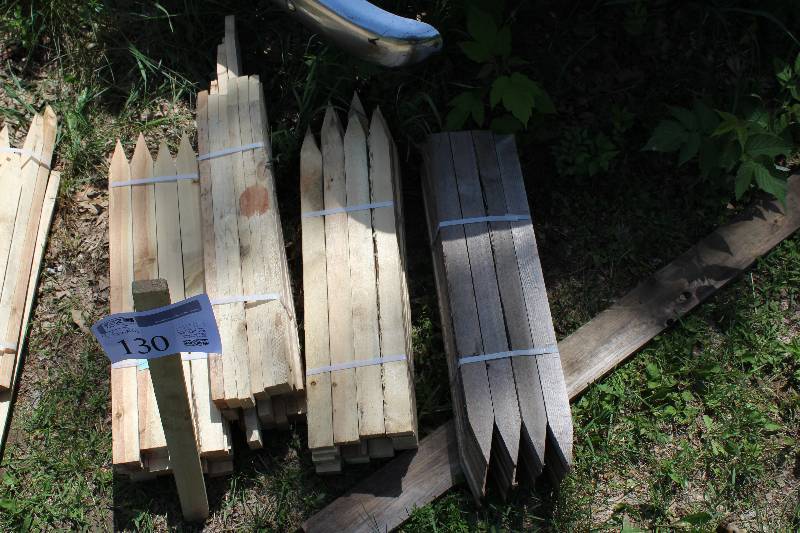 lot 130 image: Lot of (4) Bundles of Wood Stakes