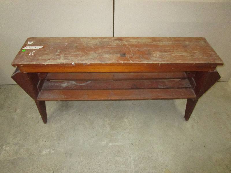 lot 94 image: Antique TableBench with Shelf Below