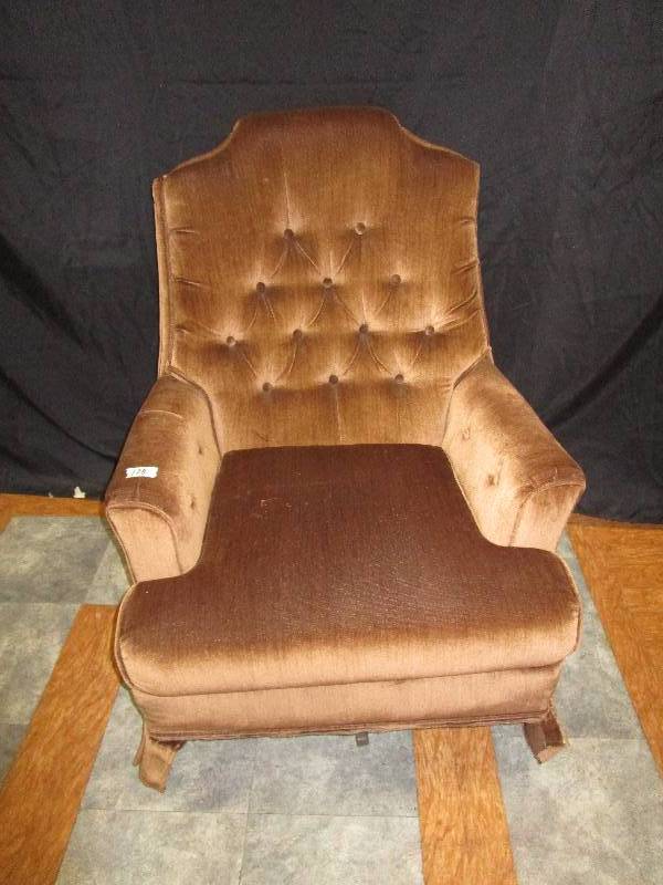 lot 151 image: Brown Swivel rocker