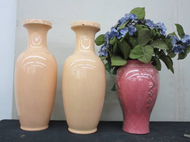 lot 24 image: 3 Large Bases, 2 ft tall (2), other is  16 12 In tall