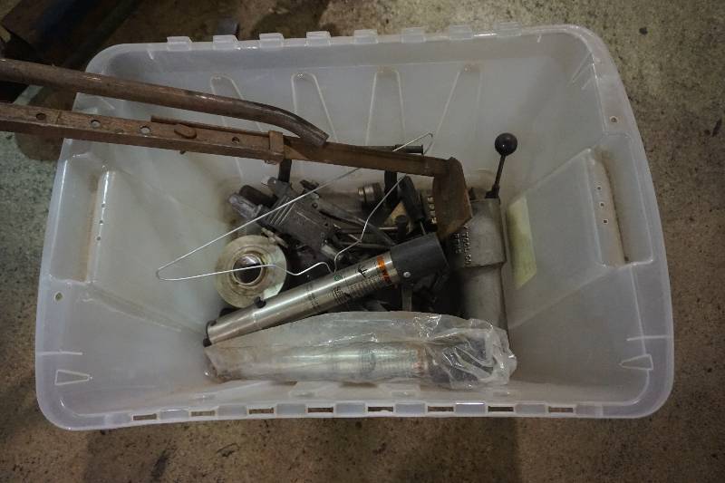 lot 81 image: Lot of Hand Tools, Including BrickBlock Carrier, and Boat Seat Pedestals