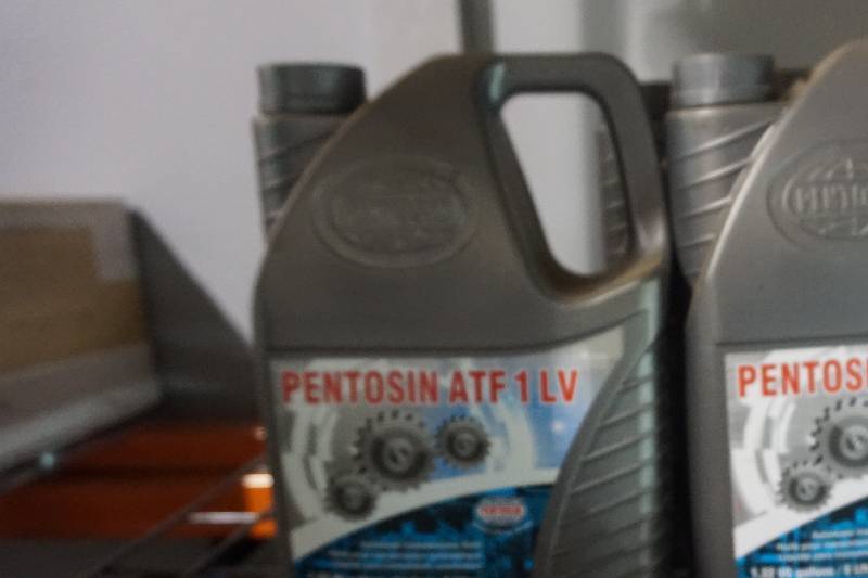 lot 69 image: 3 - 5 Liter Plastic Containers Pentosin ATF - 1LV Automatic Transmission Fluid