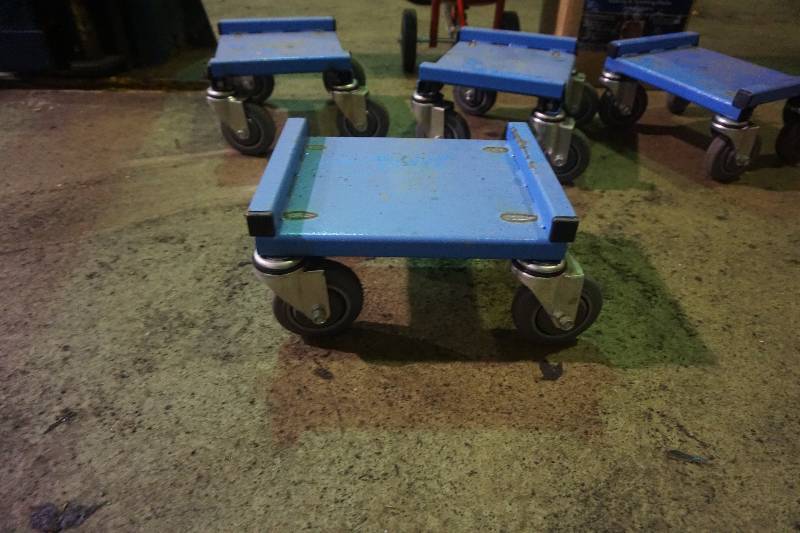 lot 82 image: Set of - 4 Wheeled Equipment Dollys