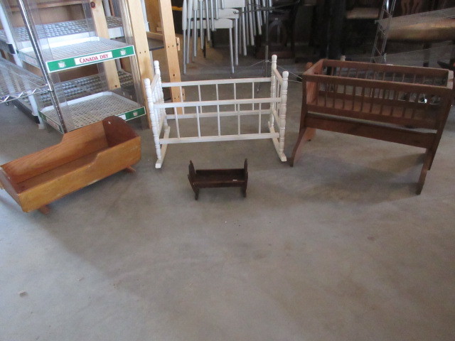 lot 128 image: WOODEN CRADLES